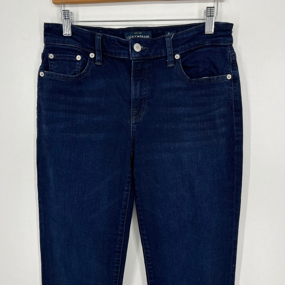 Lucky Brand Sweet Straight Jeans Womens 8/29 Dark Wash Indigo Denim Pants - Picture 9 of 14